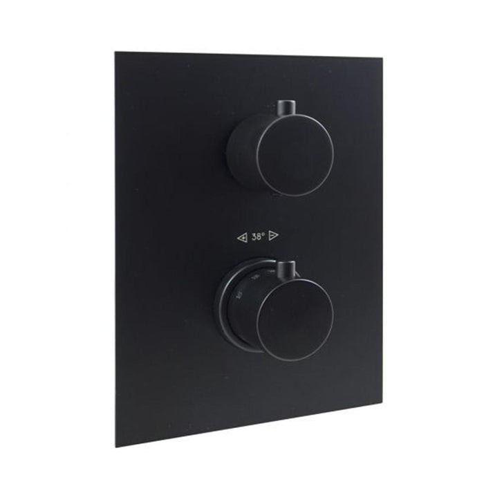 Tissino Parina Chrome Dual Handle Thermostatic Shower Valve - Three Outlets - Unbeatable Bathrooms