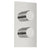 Tissino Mario Dual Handles Thermostatic Shower Valve with Diverter - Chrome - Unbeatable Bathrooms