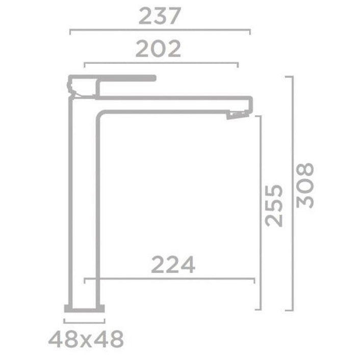 Tissino Elvo High Spout Basin Mono Tap - Unbeatable Bathrooms