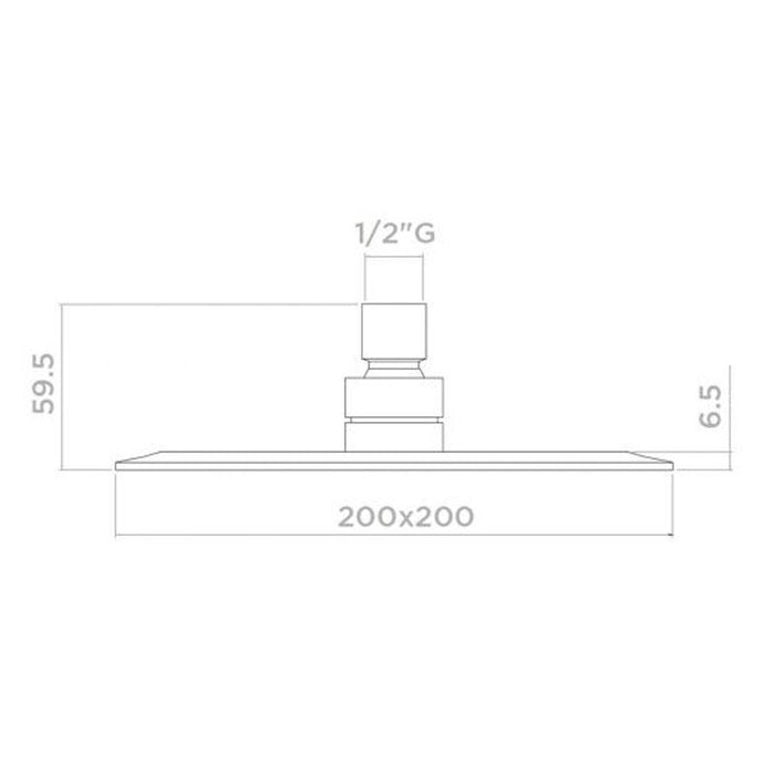 Tissino Elvo Square Rain Shower Head - Unbeatable Bathrooms