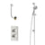 Tissino Mario Shower Pack 5 - Round Slide Rail Kit, Bath Filler & Valve - Chrome - Unbeatable Bathrooms