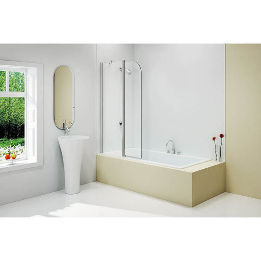 Merlyn 2 Panel Hinged Bathscreen - Unbeatable Bathrooms