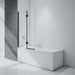Merlyn Black 2 Panel Hinged Bath Screen - Unbeatable Bathrooms