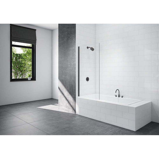 Merlyn Black Fixed Square Bath Screen - Unbeatable Bathrooms