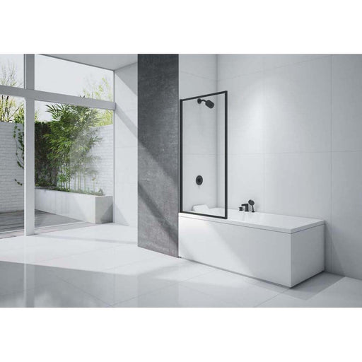 Merlyn Black Framed Bath Screen - Unbeatable Bathrooms