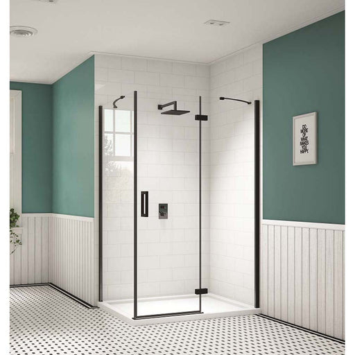 Merlyn Black Hinge And Inline Shower Door - Unbeatable Bathrooms