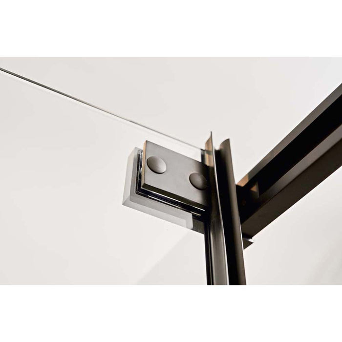 Merlyn Black Sliding Shower Door With Side Panel - Unbeatable Bathrooms