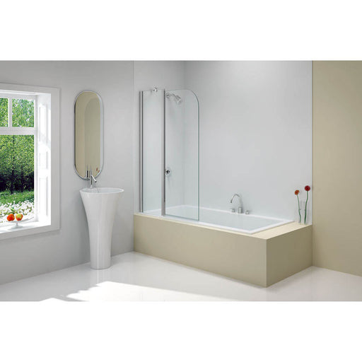 Merlyn Two Panel Folding Curved Bathscreen - Unbeatable Bathrooms