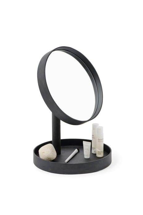 Look Wooden Close-up Magnifying Mirror - Dark Oak - Unbeatable Bathrooms