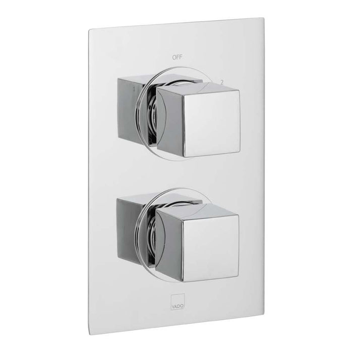 Vado Mix Two Outlet Two Handle Wall Mounted Thermostatic Shower Valve - Unbeatable Bathrooms