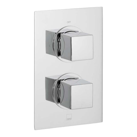 Vado Mix One Outlet Two Handle Wall Mounted Concealed Thermostatic Shower Valve - Unbeatable Bathrooms