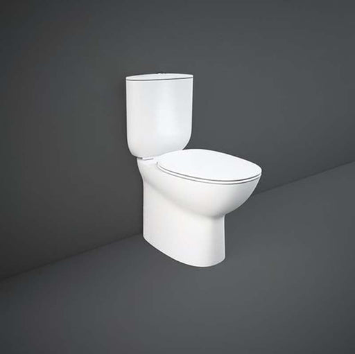 RAK Ceramics Morning Rimless Close Coupled Toilet with P-Trap (Closed Back) - Unbeatable Bathrooms