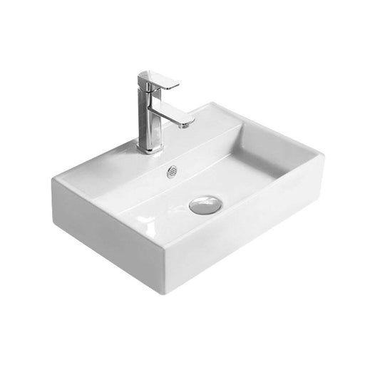 Hudson Reed 500mm 1TH Rectangular Countertop Basin - Unbeatable Bathrooms