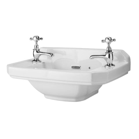 Hudson Reed Richmond 515/550/560mm Cloakroom Basin - 1, 2 & 3TH - Unbeatable Bathrooms