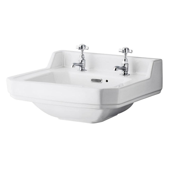 Hudson Reed Richmond 515/550/560mm Cloakroom Basin - 1, 2 & 3TH - Unbeatable Bathrooms