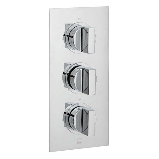 Vado Notion Two Outlet Three Handle Wall Mounted Thermostatic Shower Valve - Unbeatable Bathrooms