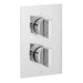 Vado Notion Two Outlet Two Handle Wall Mounted Thermostatic Shower Valve - Unbeatable Bathrooms