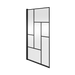 Nuie Abstract 1430mm Black Square Block Framed Bath Screen - NSSQBB - Unbeatable Bathrooms