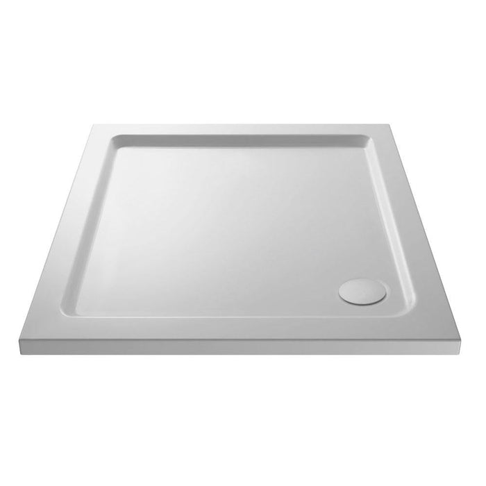 Hudson Reed 700mm Square Shower Tray - Black Slate - Unbeatable Bathrooms