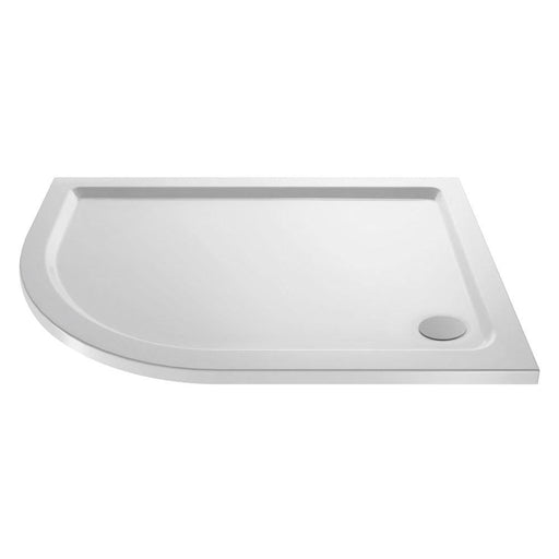 Hudson Reed 1200mm Offset Shower Tray - White - Unbeatable Bathrooms