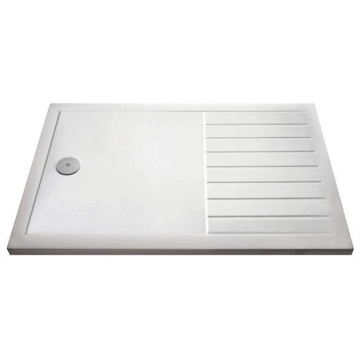 Hudson Reed 1400mm Walk-In Rectangle Shower Tray - White - Unbeatable Bathrooms