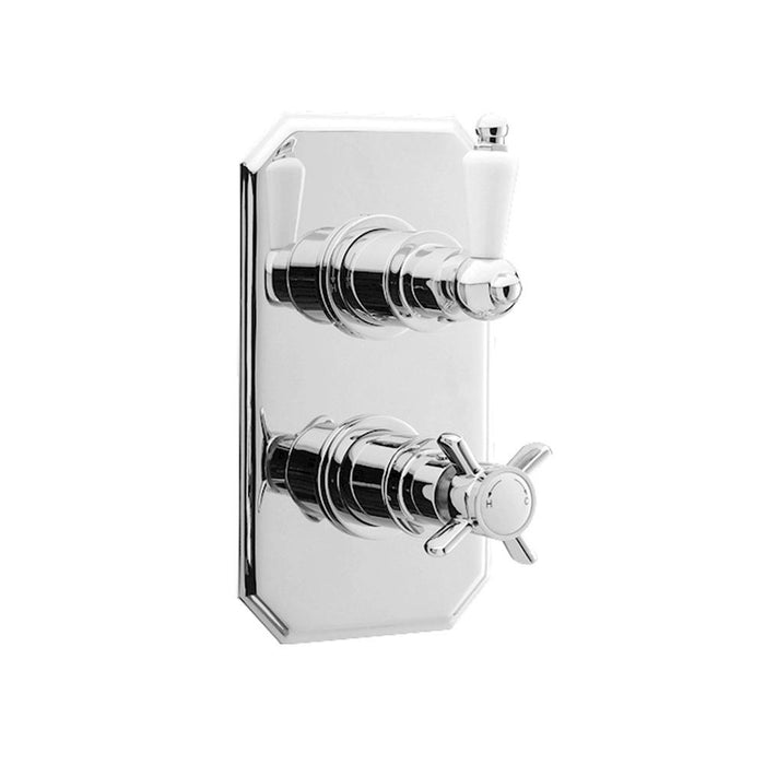 Nuie Beaumont Twin Valve Traditional Plate - Unbeatable Bathrooms