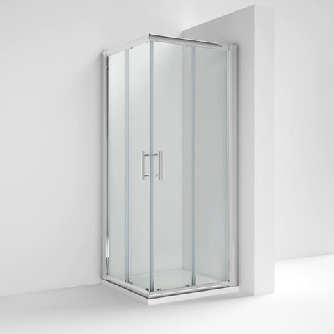 Nuie Aegean Corner Entry Sliding Square Shower Enclosure - Unbeatable Bathrooms