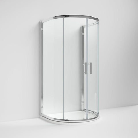Nuie D-Shape Shower Enclosure with 2 Sliding Doors - 1050 x 925mm - Unbeatable Bathrooms