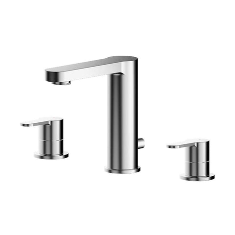 Nuie Arvan Deck Mounted 3TH Basin Mixer Pop-UP Waste - Unbeatable Bathrooms