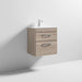 Nuie Athena 500mm Vanity Unit - Wall Hung 2 Drawer Unit with Basin - Unbeatable Bathrooms