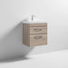 Nuie Athena 500mm Vanity Unit - Wall Hung 2 Drawer Unit with Basin - Unbeatable Bathrooms