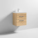 Nuie Athena 500mm Vanity Unit - Wall Hung 2 Drawer Unit with Basin - Unbeatable Bathrooms