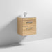 Nuie Athena 500mm Vanity Unit - Wall Hung 2 Drawer Unit with Basin - Unbeatable Bathrooms