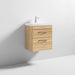 Nuie Athena 500mm Vanity Unit - Wall Hung 2 Drawer Unit with Basin - Unbeatable Bathrooms