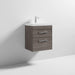 Nuie Athena 500mm Vanity Unit - Wall Hung 2 Drawer Unit with Basin - Unbeatable Bathrooms