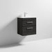 Nuie Athena 500mm Vanity Unit - Wall Hung 2 Drawer Unit with Basin - Unbeatable Bathrooms