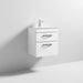 Nuie Athena 500mm Vanity Unit - Wall Hung 2 Drawer Unit with Basin - Unbeatable Bathrooms