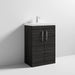 Nuie Athena 600mm Vanity Unit - Floor Standing 2 Door Unit with Basin - Unbeatable Bathrooms