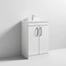 Nuie Athena 600mm Vanity Unit - Floor Standing 2 Door Unit with Basin - Unbeatable Bathrooms