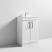Nuie Athena 600mm Vanity Unit - Floor Standing 2 Door Unit with Basin - Unbeatable Bathrooms
