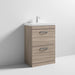 Nuie Athena 600mm Vanity Unit - Floor Standing 2 Drawer Unit with Basin - Unbeatable Bathrooms