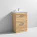 Nuie Athena 600mm Vanity Unit - Floor Standing 2 Drawer Unit with Basin - Unbeatable Bathrooms