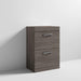 Nuie Athena 600mm Vanity Unit - Floor Standing 2 Drawer Unit with Basin - Unbeatable Bathrooms