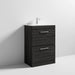 Nuie Athena 600mm Vanity Unit - Floor Standing 2 Drawer Unit with Basin - Unbeatable Bathrooms