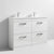 Nuie Athena 1200mm Double Vanity Unit - Floor Standing 4 Drawer Unit with Basin - Unbeatable Bathrooms