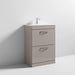 Nuie Athena 600mm Vanity Unit - Floor Standing 2 Drawer Unit with Basin - Unbeatable Bathrooms