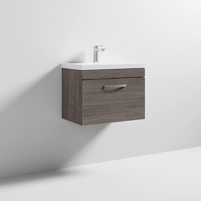 Nuie Athena 600mm Vanity Unit - Wall Hung 1 Drawer Unit with Basin - Unbeatable Bathrooms