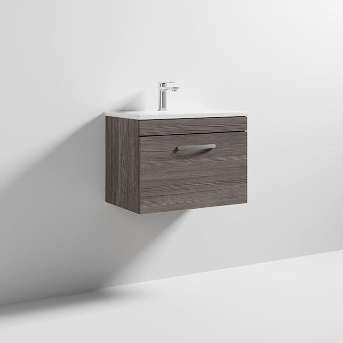 Nuie Athena 600mm Vanity Unit - Wall Hung 1 Drawer Unit with Basin - Unbeatable Bathrooms