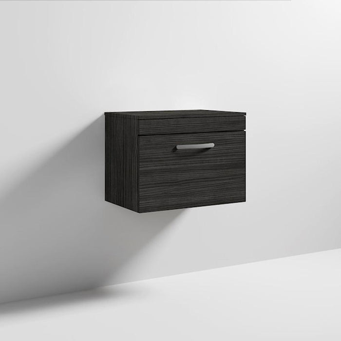 Nuie Athena 600mm Vanity Unit - Wall Hung 1 Drawer Unit with Basin - Unbeatable Bathrooms
