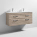 Nuie Athena 1200mm Double Vanity Unit - Wall Hung 4 Drawer Unit with Basin - Unbeatable Bathrooms